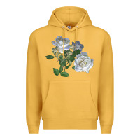 Mustard white dawn rose Premium Hoodie - LillyAllenDesigns