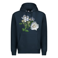 Navy white dawn rose Premium Hoodie - LillyAllenDesigns