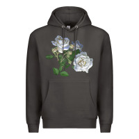 Smoke white dawn rose Premium Hoodie - LillyAllenDesigns