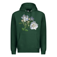 Sports Green white dawn rose Premium Hoodie - LillyAllenDesigns