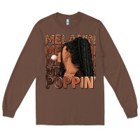 Chestnut Melanin poppin' afro woman Long Sleeve Tee - RanaPortraitStore