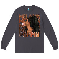 Smoke Melanin poppin' afro woman Long Sleeve Tee - RanaPortraitStore