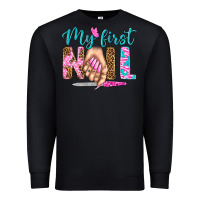 Black my first nail bbs Premium Sweatshirt - BundleAndBundleShop