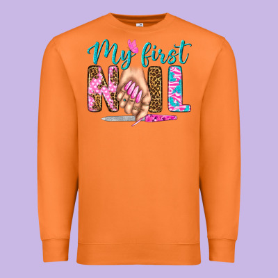 My First Nail Bbs Premium Sweatshirt Designed By Bundleandbundleshop