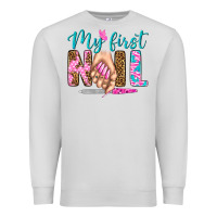 Dove Grey my first nail bbs Premium Sweatshirt - BundleAndBundleShop