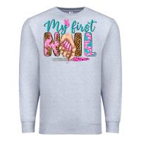 Heather Grey my first nail bbs Premium Sweatshirt - BundleAndBundleShop