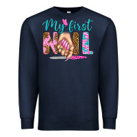Navy my first nail bbs Premium Sweatshirt - BundleAndBundleShop