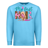 Ocean Blue my first nail bbs Premium Sweatshirt - BundleAndBundleShop