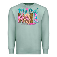 Seafoam my first nail bbs Premium Sweatshirt - BundleAndBundleShop
