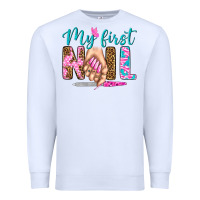White my first nail bbs Premium Sweatshirt - BundleAndBundleShop