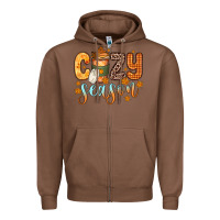 Chestnut cozy season Zipper Hoodie - Zillion Design Studio