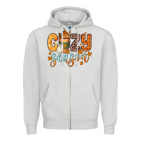 Dove Grey cozy season Zipper Hoodie - Zillion Design Studio