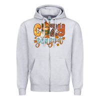 Heather Grey cozy season Zipper Hoodie - Zillion Design Studio