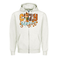 Oatmeal Heather cozy season Zipper Hoodie - Zillion Design Studio