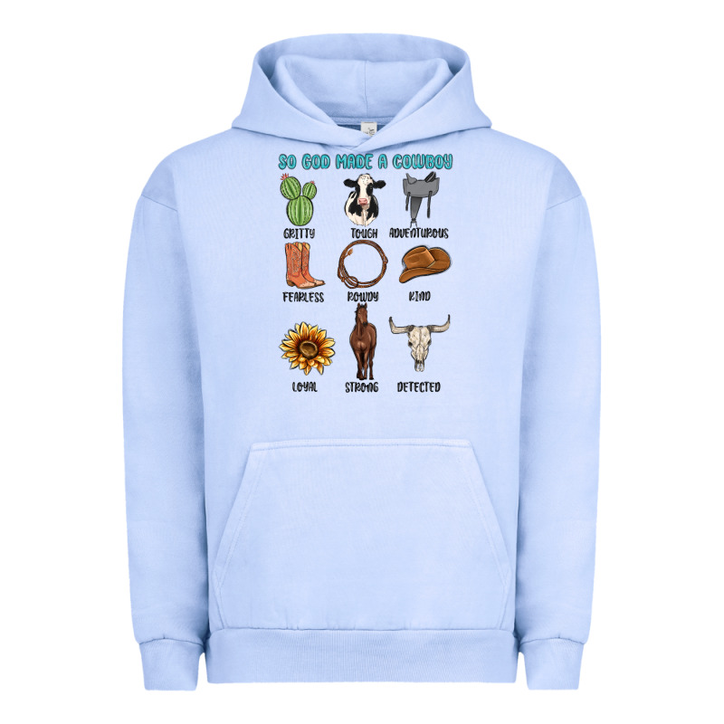 So God Made A Cowboy Urban Hoodie by MaliasSmallBusiness | Teevron