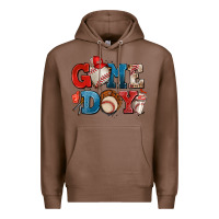 Chestnut game day baseball Premium Hoodie - AdoDesignShop