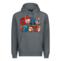 Rock game day baseball Premium Hoodie - AdoDesignShop