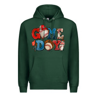 Sports Green game day baseball Premium Hoodie - AdoDesignShop