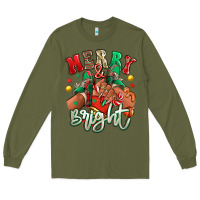 Army Green Merry and bright black girl sneakers Long Sleeve Tee - RanaPortraitStore