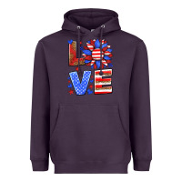 Plum love america sunflower Heavyweight Hoodie - HRA Design Shop