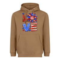 Toasted Coconut love america sunflower Heavyweight Hoodie - HRA Design Shop