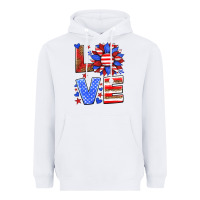 White love america sunflower Heavyweight Hoodie - HRA Design Shop