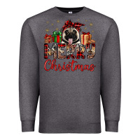 Charcoal Heather merry christmas pug Premium Sweatshirt - JahusDesignShop