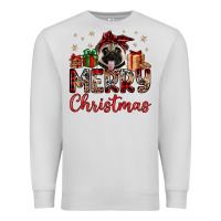 Dove Grey merry christmas pug Premium Sweatshirt - JahusDesignShop