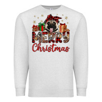 Oatmeal Heather merry christmas pug Premium Sweatshirt - JahusDesignShop