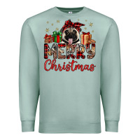 Seafoam merry christmas pug Premium Sweatshirt - JahusDesignShop