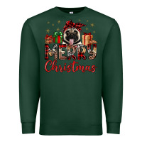 Sports Green merry christmas pug Premium Sweatshirt - JahusDesignShop