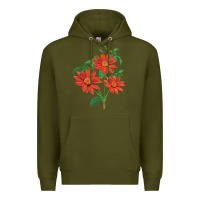 Army Green tithonia fiesta del sol sunflower Premium Hoodie - LillyAllenDesigns