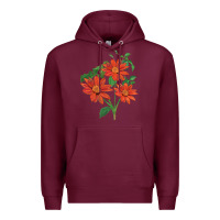 Burgundy tithonia fiesta del sol sunflower Premium Hoodie - LillyAllenDesigns