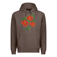 Coffee tithonia fiesta del sol sunflower Premium Hoodie - LillyAllenDesigns