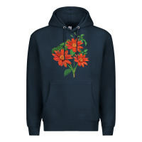 Navy tithonia fiesta del sol sunflower Premium Hoodie - LillyAllenDesigns