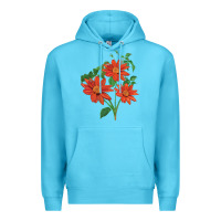 Ocean Blue tithonia fiesta del sol sunflower Premium Hoodie - LillyAllenDesigns