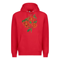Red tithonia fiesta del sol sunflower Premium Hoodie - LillyAllenDesigns
