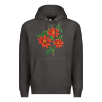 Smoke tithonia fiesta del sol sunflower Premium Hoodie - LillyAllenDesigns