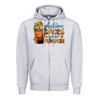 Heather Grey whatever spices your pumpkin Zipper Hoodie - Zillion Design Studio