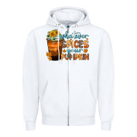 White whatever spices your pumpkin Zipper Hoodie - Zillion Design Studio