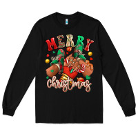 Black Merry Christmas black girl sneakers Long Sleeve Tee - RanaPortraitStore