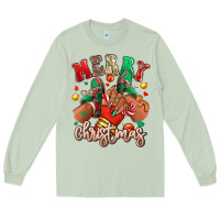 Matcha Merry Christmas black girl sneakers Long Sleeve Tee - RanaPortraitStore