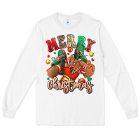 Merry Christmas Black Girl Sneakers Long Sleeve Tee | Teevron