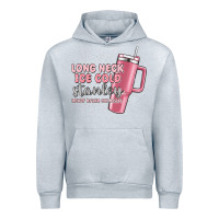 Heather Grey long neck ice cold stanley never broke my heart Urban Hoodie - MaliasSmallBusiness