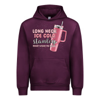 Mauve Wine long neck ice cold stanley never broke my heart Urban Hoodie - MaliasSmallBusiness