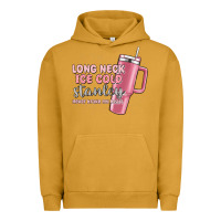 Pigment Peanut Butter long neck ice cold stanley never broke my heart Urban Hoodie - MaliasSmallBusiness
