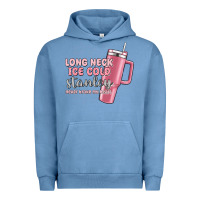 Pigment Pebble Blue long neck ice cold stanley never broke my heart Urban Hoodie - MaliasSmallBusiness