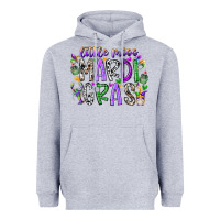 Heather Grey little miss mardi gras Heavyweight Hoodie - RacoonDesign