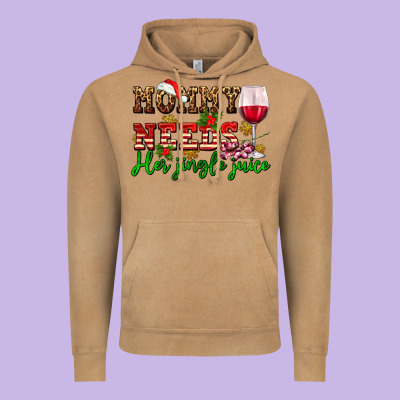 Mommy Needs Her Jingle Juice Vintage Hoodie Designed By Adodesignshop