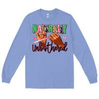 Colony Blue Naturally unbothered afro nails Long Sleeve Tee - RanaPortraitStore